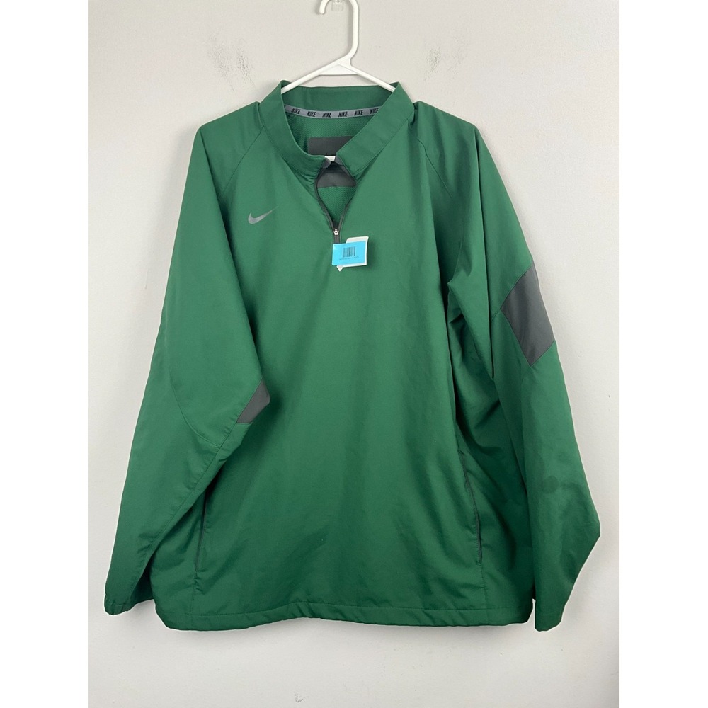 Nike Men's Green 1/4 Zip Pullover Jacket XL Windbreaker Athletic Top – Flaw